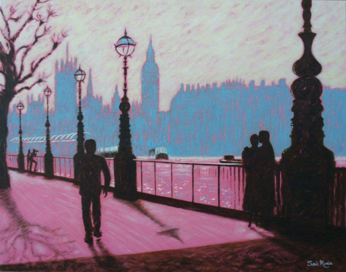 Embankment :: Acrylic on Canvas, Susan Morris