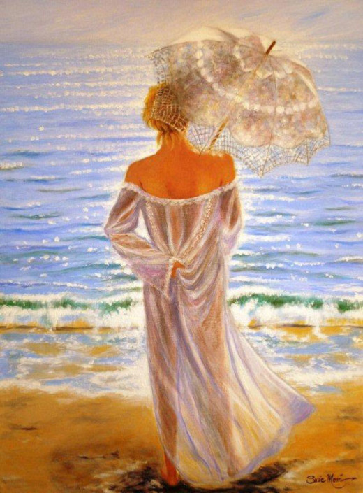 Spanish Shore :: Acrylic on Canvas, Susan Morris