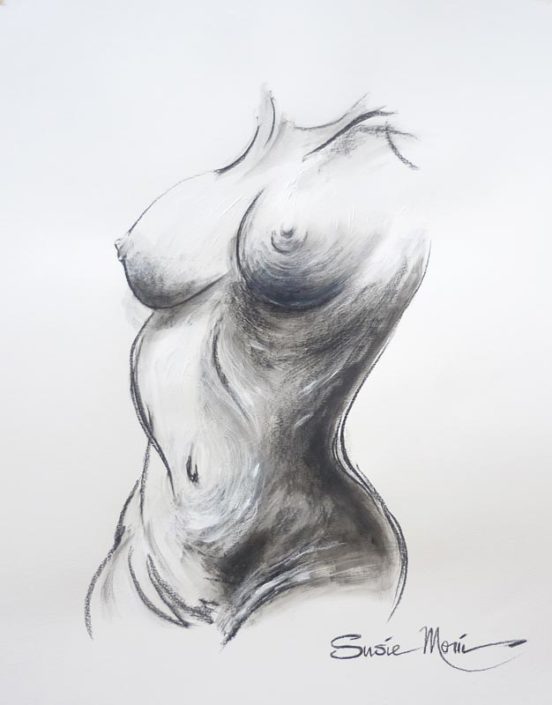 figurative, charcoal, Susan Morris